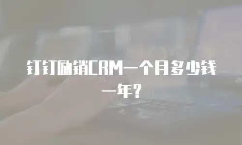 钉钉励销CRM一个月多少钱一年？