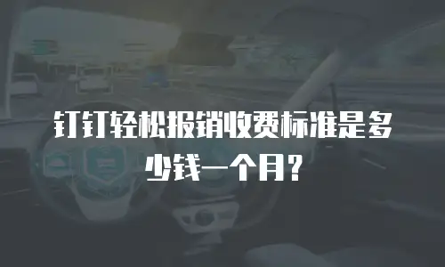 钉钉轻松报销收费标准是多少钱一个月？