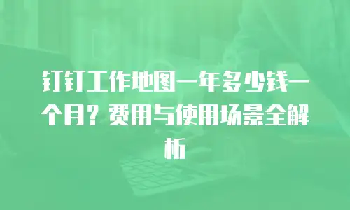钉钉工作地图一年多少钱一个月？费用与使用场景全解析