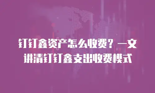 钉钉鑫资产怎么收费？一文讲清钉钉鑫支出收费模式
