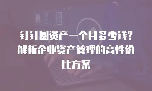钉钉圆资产一个月多少钱？解析企业资产管理的高性价比方案
