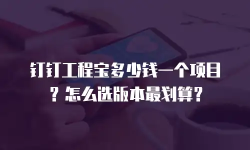 钉钉工程宝多少钱一个项目？怎么选版本最划算？