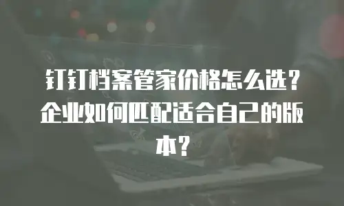 钉钉档案管家价格怎么选？企业如何匹配适合自己的版本？