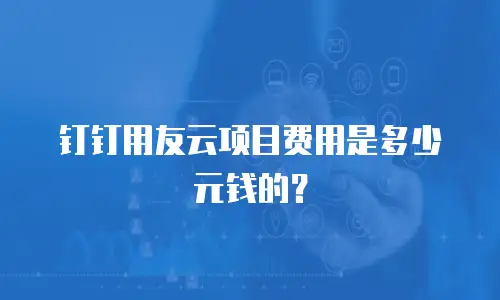 钉钉用友云项目费用是多少元钱的？