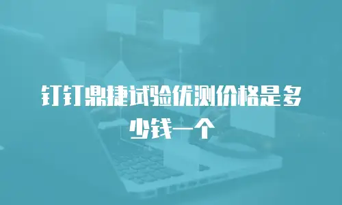 钉钉鼎捷试验优测价格是多少钱一个