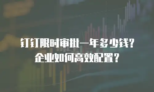 钉钉限时审批一年多少钱？企业如何高效配置？
