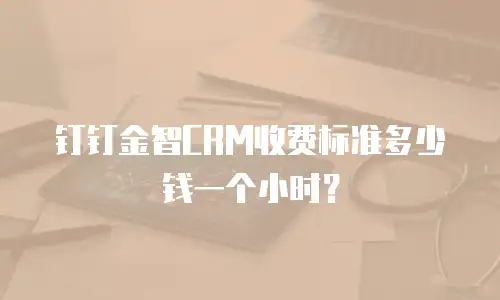 钉钉金智CRM收费标准多少钱一个小时？