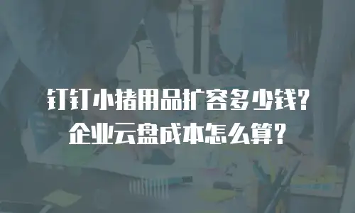 钉钉小猪用品扩容多少钱？企业云盘成本怎么算？