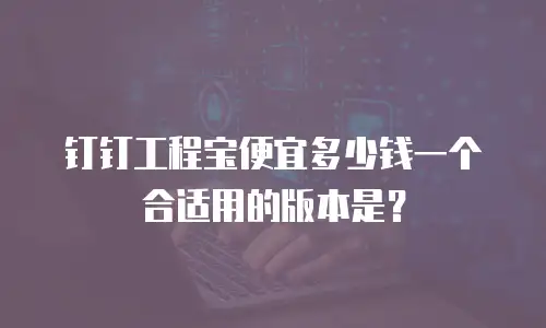钉钉工程宝便宜多少钱一个合适用的版本是？