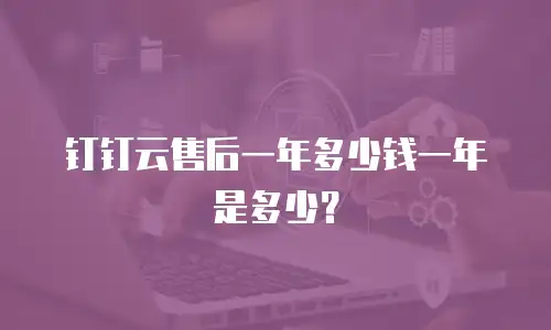 钉钉云售后一年多少钱一年是多少？