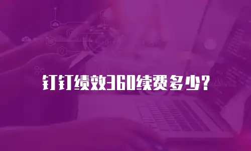 钉钉绩效360续费多少？