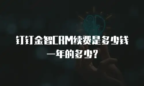 钉钉金智CRM续费是多少钱一年的多少？