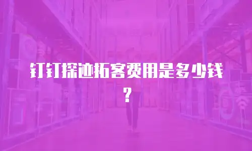 钉钉探迹拓客费用是多少钱？