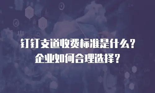 钉钉支道收费标准是什么？企业如何合理选择？