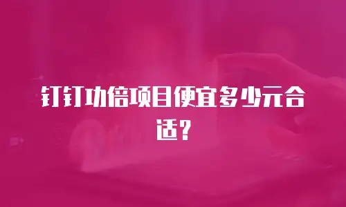 钉钉功倍项目便宜多少元合适？