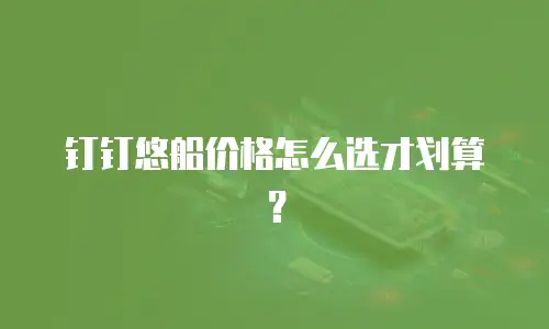 钉钉悠船价格怎么选才划算？