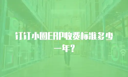 钉钉小圈ERP收费标准多少一年？