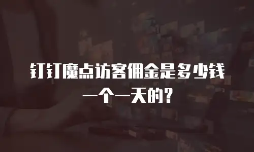钉钉魔点访客佣金是多少钱一个一天的？