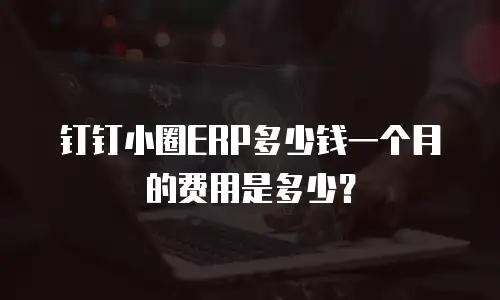 钉钉小圈ERP多少钱一个月的费用是多少？