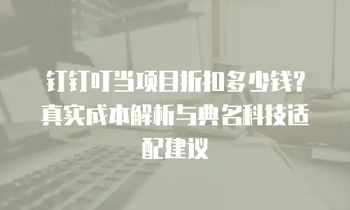 钉钉叮当项目折扣多少钱？真实成本解析与典名科技适配建议