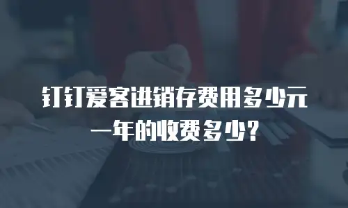 钉钉爱客进销存费用多少元一年的收费多少？
