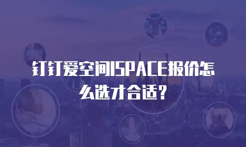 钉钉爱空间ISPACE报价怎么选才合适？