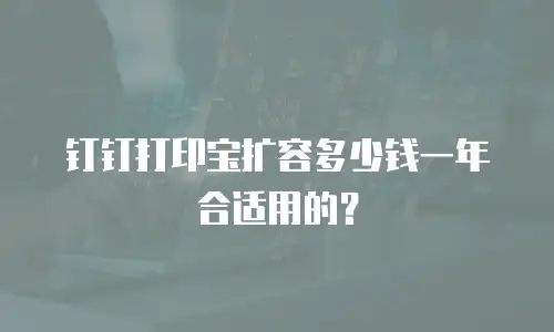 钉钉打印宝扩容多少钱一年合适用的？