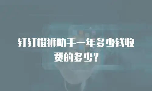 钉钉橙狮助手一年多少钱收费的多少？