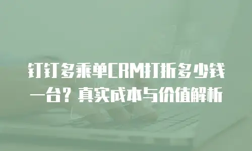 钉钉多乘单CRM打折多少钱一台？真实成本与价值解析
