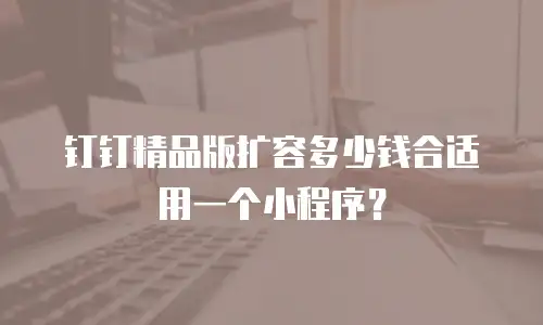 钉钉精品版扩容多少钱合适用一个小程序？
