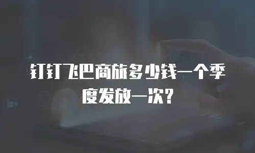 钉钉飞巴商旅多少钱一个季度发放一次？