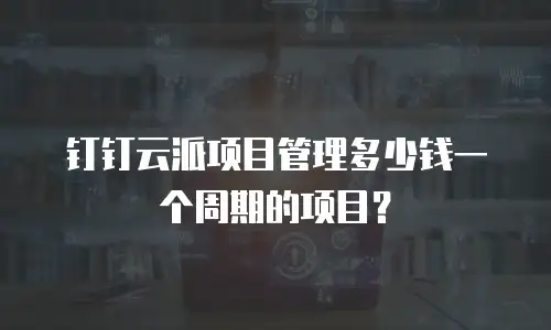 钉钉云派项目管理多少钱一个周期的项目？