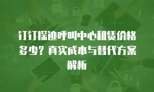 钉钉探迹呼叫中心租赁价格多少？真实成本与替代方案解析
