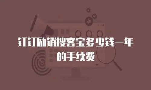 钉钉励销搜客宝多少钱一年的手续费