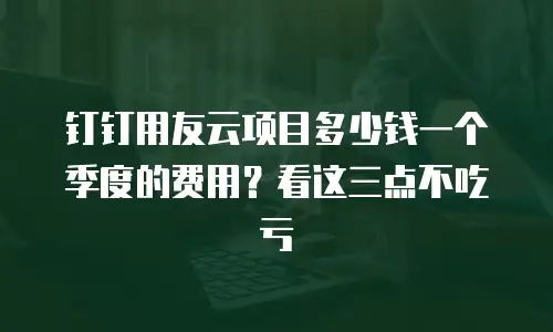 钉钉用友云项目多少钱一个季度的费用？看这三点不吃亏