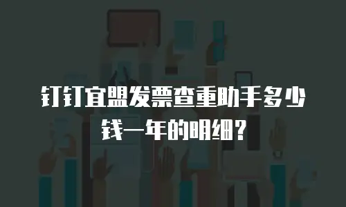 钉钉宜盟发票查重助手多少钱一年的明细？