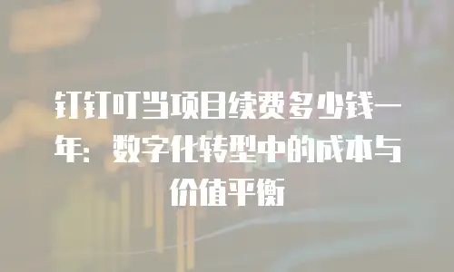 钉钉叮当项目续费多少钱一年：数字化转型中的成本与价值平衡