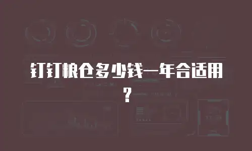 钉钉粮仓多少钱一年合适用？