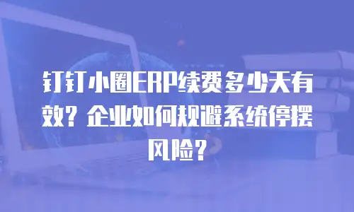 钉钉小圈ERP续费多少天有效？企业如何规避系统停摆风险？