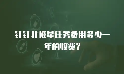 钉钉北极星任务费用多少一年的收费？