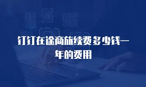 钉钉在途商旅续费多少钱一年的费用