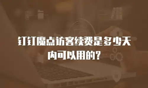 钉钉魔点访客续费是多少天内可以用的？