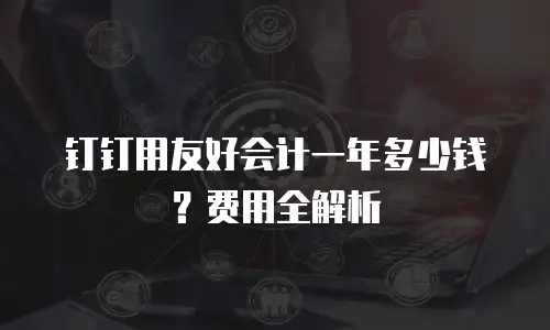 钉钉用友好会计一年多少钱？费用全解析