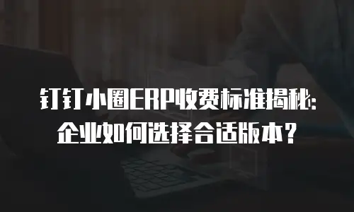 钉钉小圈ERP收费标准揭秘：企业如何选择合适版本？