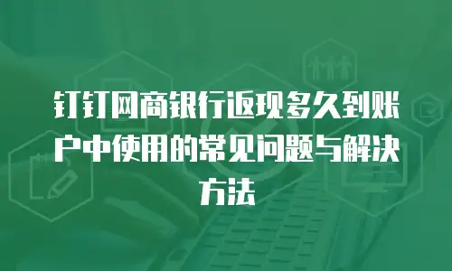 钉钉网商银行返现多久到账户中使用的常见问题与解决方法