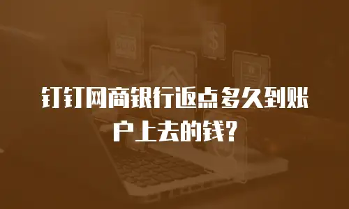 钉钉网商银行返点多久到账户上去的钱？