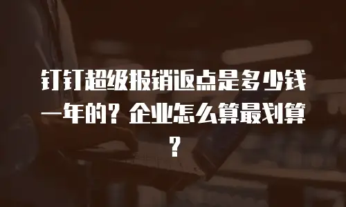 钉钉超级报销返点是多少钱一年的？企业怎么算最划算？