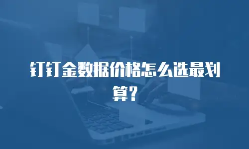 钉钉金数据价格怎么选最划算？