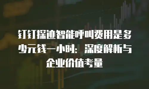 钉钉探迹智能呼叫费用是多少元钱一小时：深度解析与企业价值考量