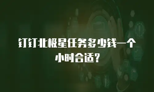 钉钉北极星任务多少钱一个小时合适？